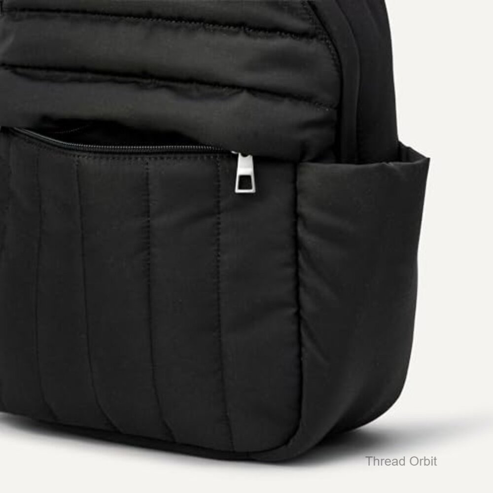 Small Quilted Backpack With Adjustable Straps And… - image 5